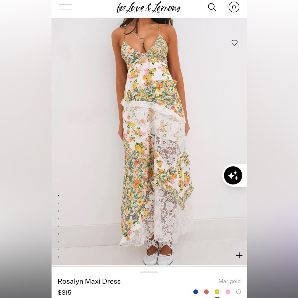For Love And Lemons Rosalyn Maxi Dress